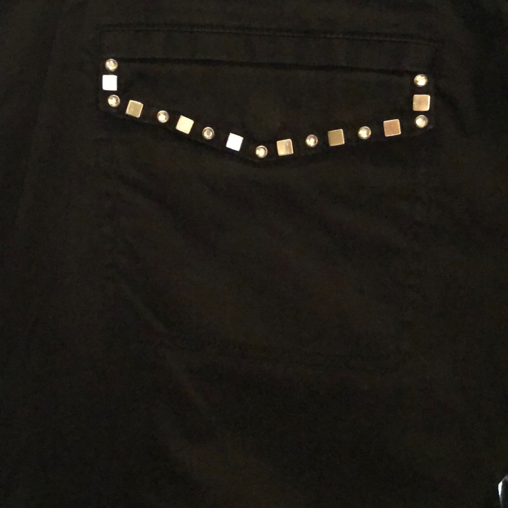 🔳WHBM🔳 Rhinestone & Silver Stud Capri - Picture 4 of 8